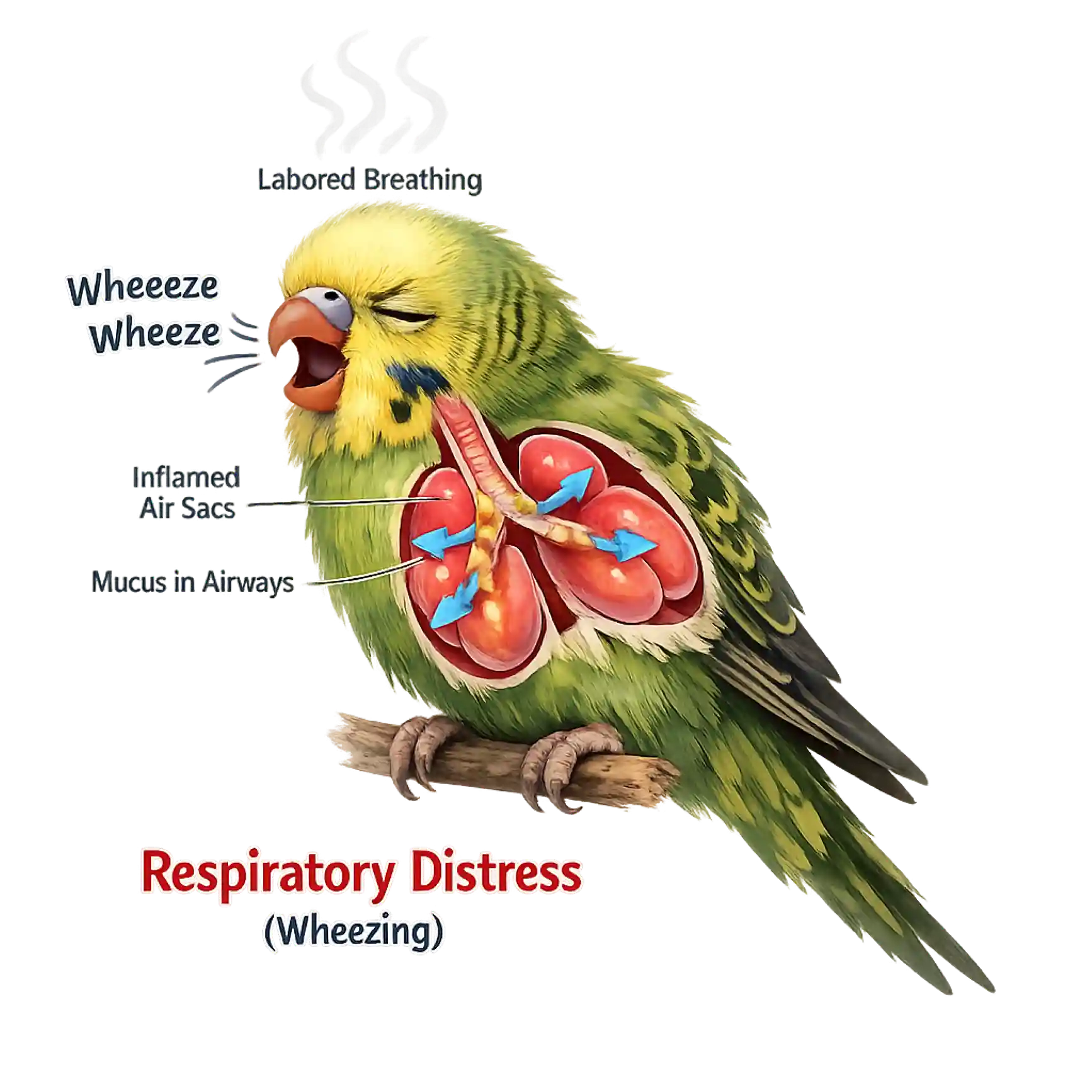 Is Your Bird Wheezing Or Showing Respiratory Distress? Consult Avian Vets Online.